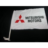 Mitsubishi Car Window Flag Mounted Clip On 12" x 18"